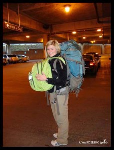 backpacks at airport